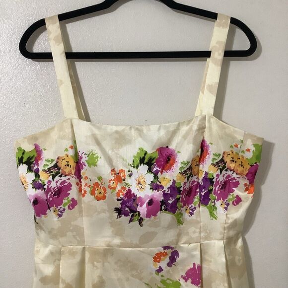 Jessica Howard Colorful Floral Formal Romantic Feminine Babydoll Dress Sz 16 - Picture 2 of 7